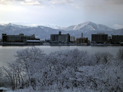 柴山潟雪景